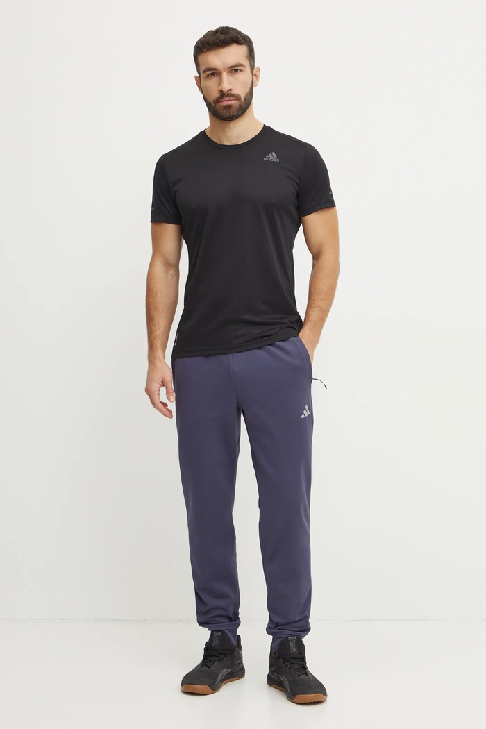 Tréningové nohavice adidas Performance Game and Go pletenina tmavomodrá IW8416