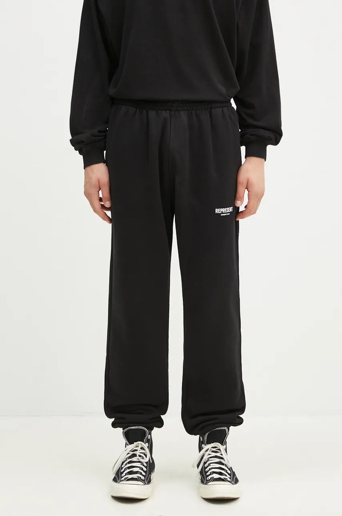 Βαμβακερό παντελόνι Represent Represent Owners Club Sweatpant βαμβάκι μαύρο OCM41116.001