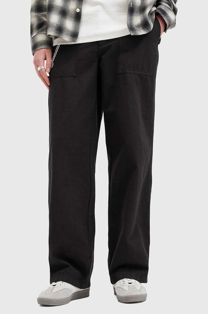AllSaints pantaloni de bumbac CREEK TROUSER M021TB negru AW24
