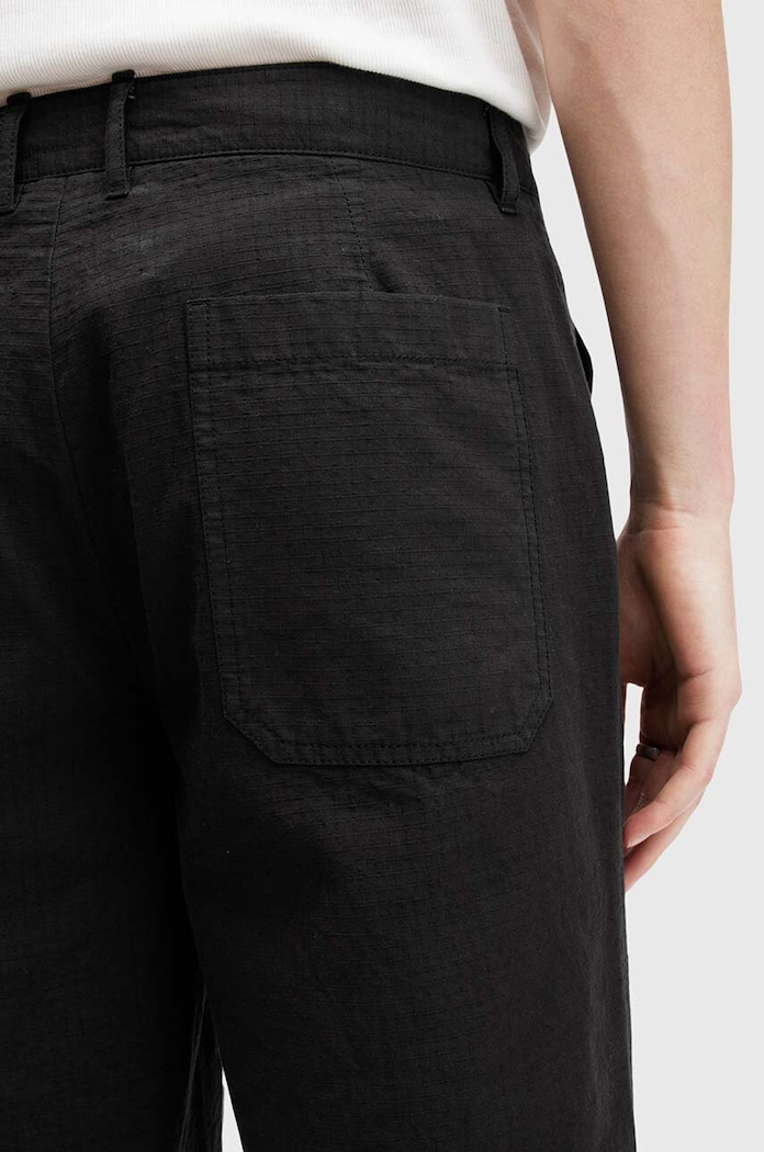 AllSaints pantaloni de bumbac CREEK TROUSER negru M021TB