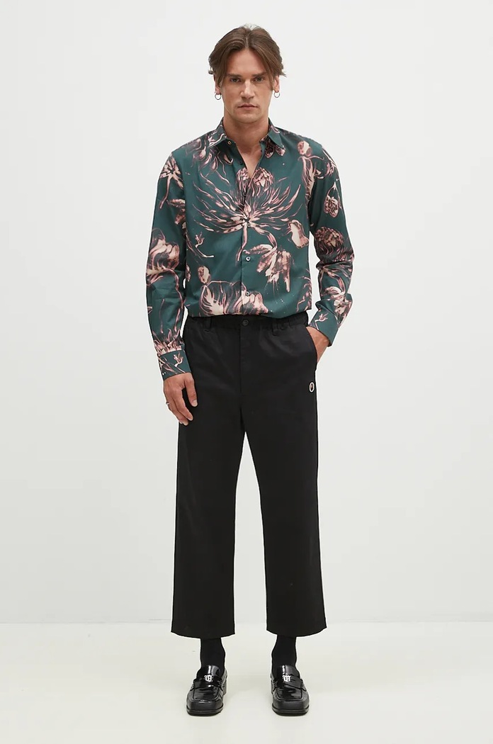 Παντελόνι A Bathing Ape One Point Relaxed Fit Chino 1K80152011 μαύρο