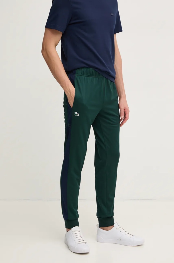Lacoste spodnie dresowe dzianina zielony XH1798