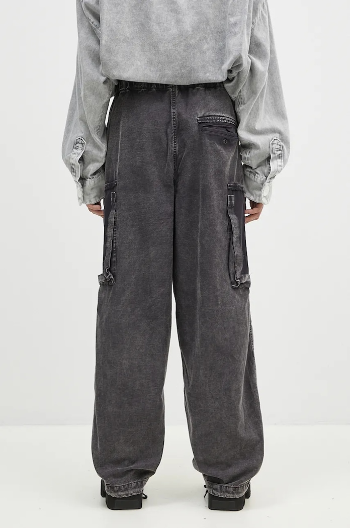 Îmbrăcăminte Maison MIHARA YASUHIRO pantaloni de bumbac Satin Cargo J13PT171 negru