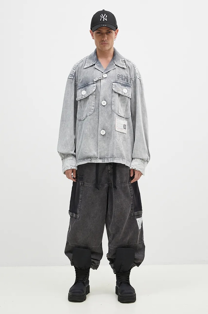 Maison MIHARA YASUHIRO pantaloni de bumbac Satin Cargo J13PT171