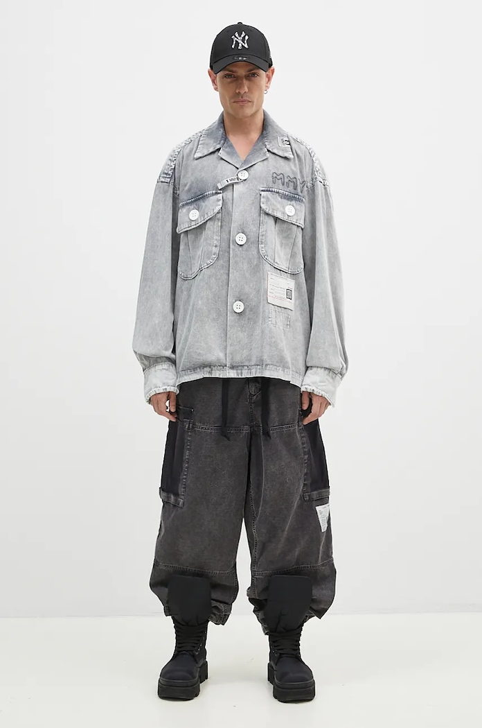 Maison MIHARA YASUHIRO pantaloni de bumbac Satin Cargo J13PT171