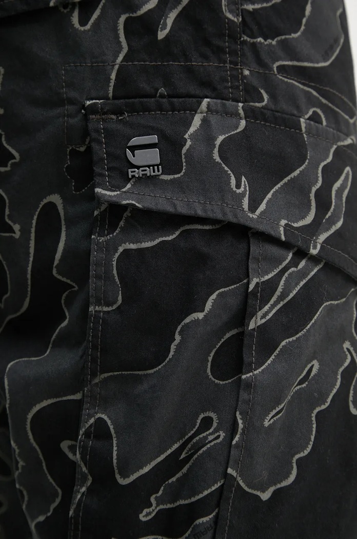 G-Star spodnie bawełniane Rovic Zip 3D Regular Tapered D02190.D553 czarny