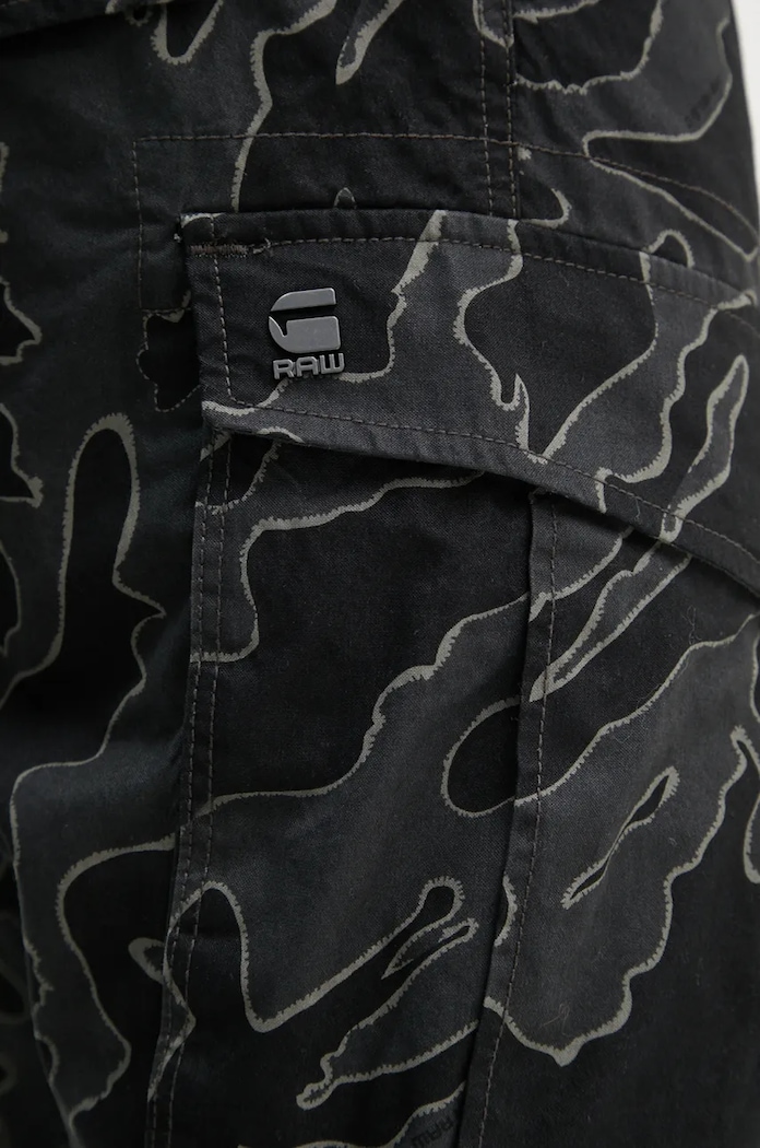 G-Star spodnie bawełniane Rovic Zip 3D Regular Tapered D02190.D553 czarny