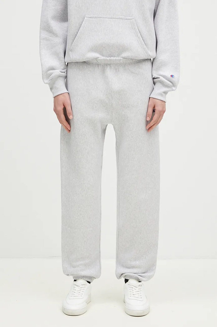 Champion pantaloni della tuta Elastic Cuff Pants semplice grigio 220709.