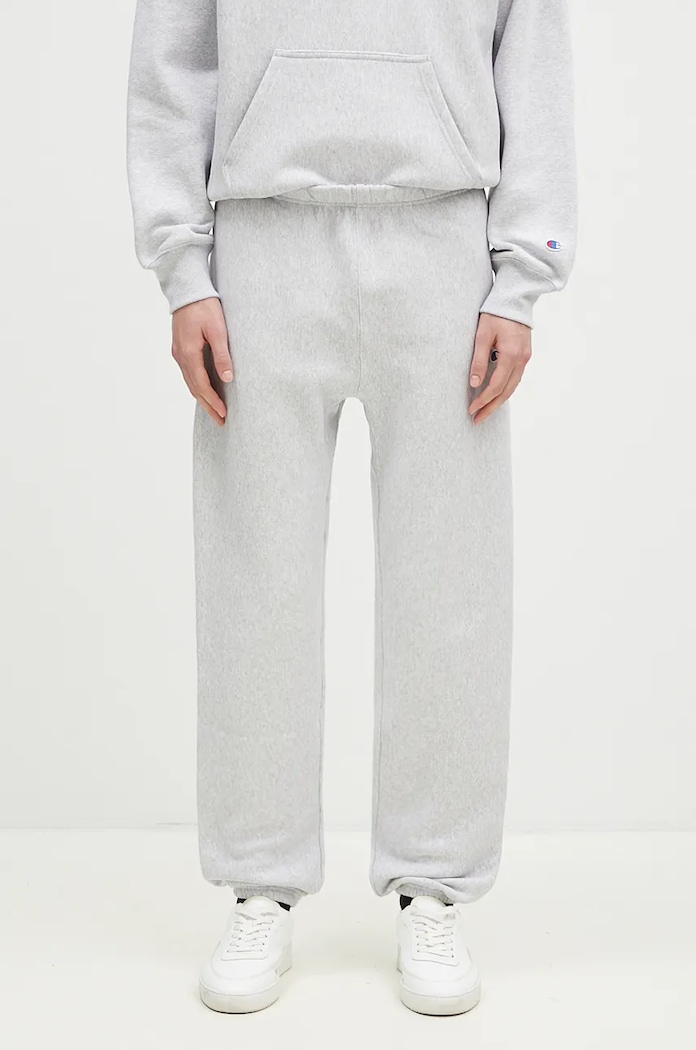 Champion pantaloni della tuta Elastic Cuff Pants semplice grigio 220709.