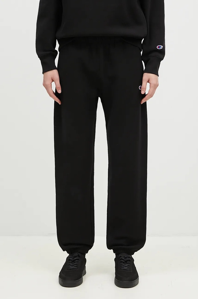 Champion joggers Elastic Cuff Pants jersey black 220709.