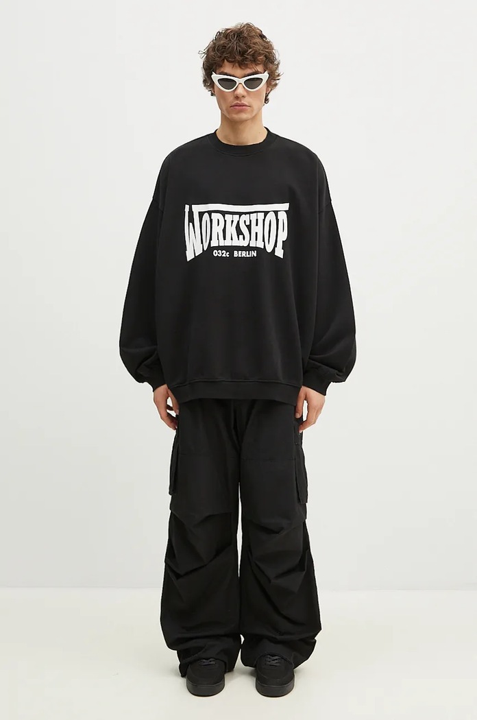 032C cotton trousers ''Overtime'' Cargo Pants F24.URW.1001.000 black