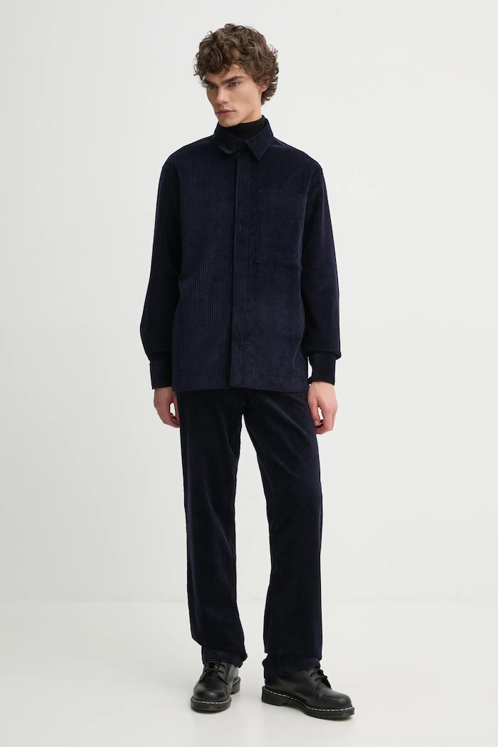 Études Studio pantaloni de catifea cord H24MMTRO463 bleumarin AW24