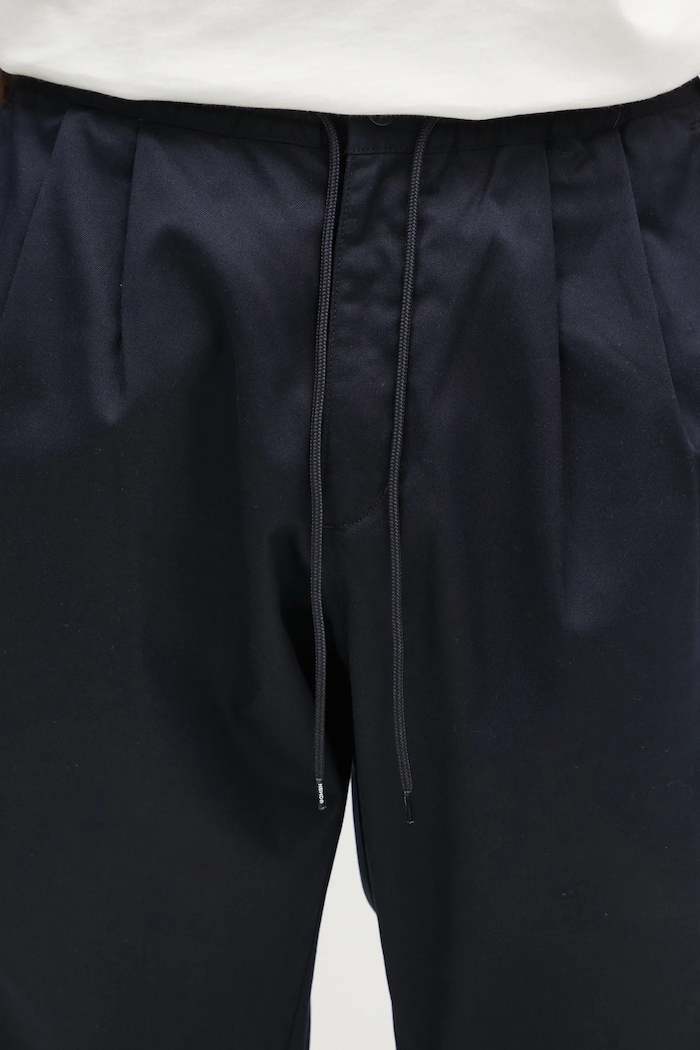 Hlače NEIGHBORHOOD Baggysilhouette Easy Pants mornarsko plava 242AQNH.PTM01