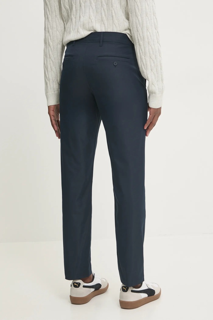 Hlače Abercrombie & Fitch KI130.4101.200 mornarsko plava AW24