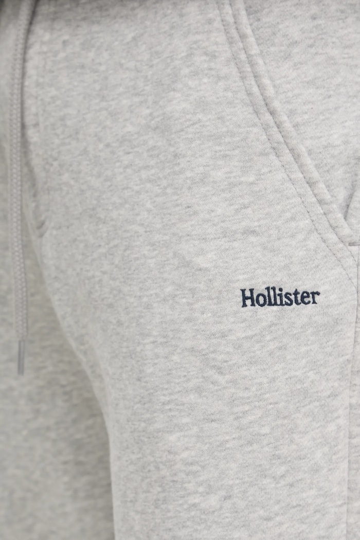Βαμβακερό παντελόνι Hollister Co. γκρί KI334.4122.122