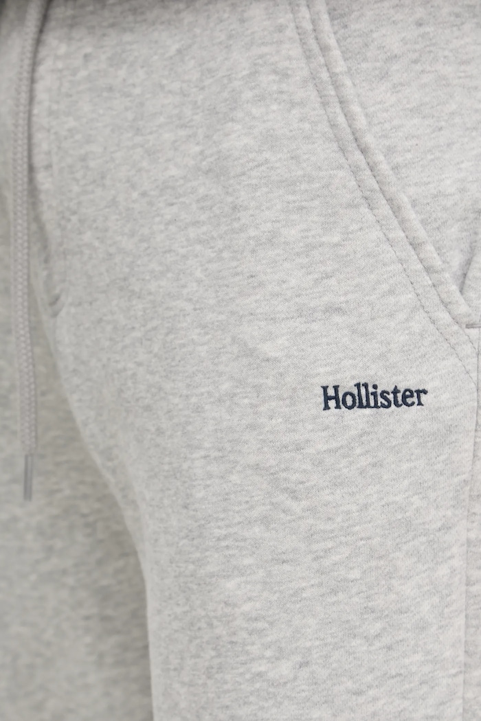 Βαμβακερό παντελόνι Hollister Co. γκρί KI334.4122.122