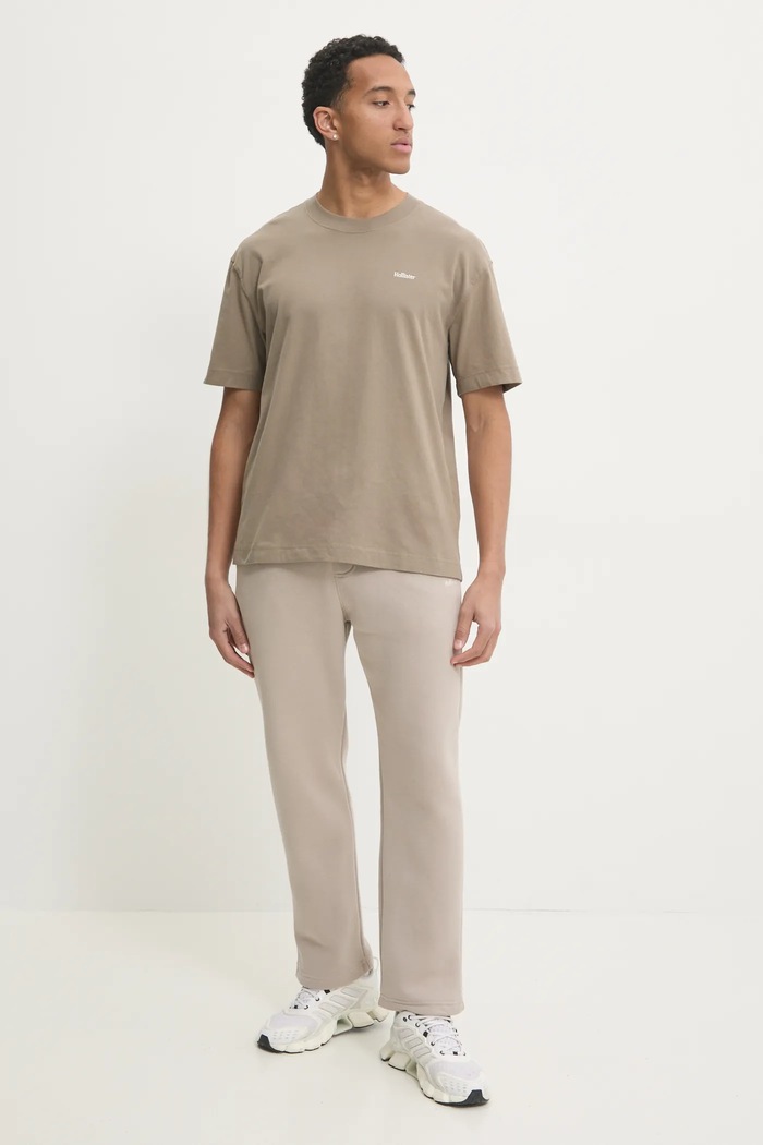 Hollister Co. spodnie dresowe KI334.4131.410 beżowy AW24