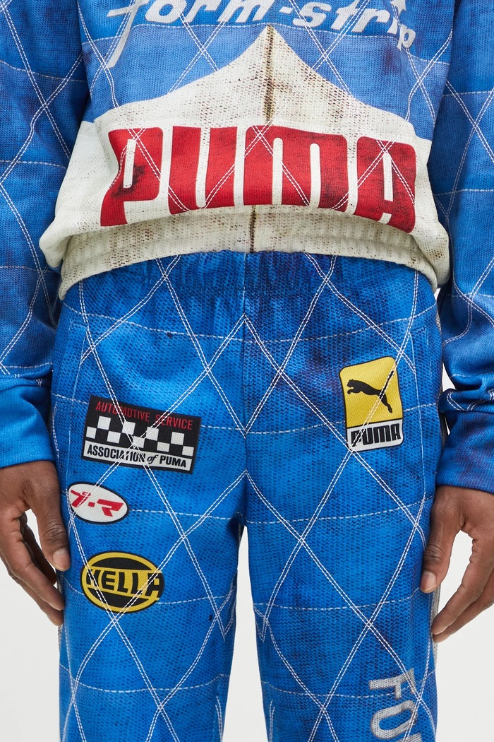 Tepláky Puma Puma x A$AP ROCKY Quilted modrá 631123