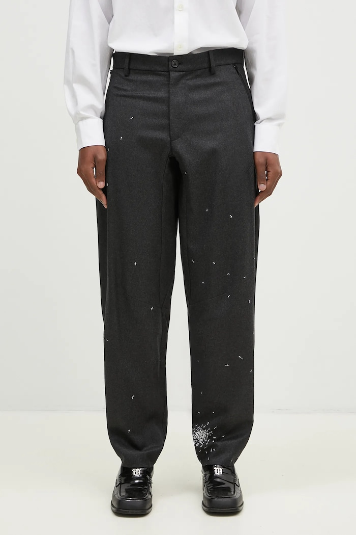 Undercover wool trousers fabric gray UC2D4508