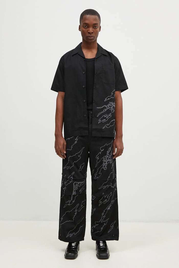 Bavlnené nohavice Maharishi Dpm: Sparse Bonsai Snopants 5340.BLACK čierna