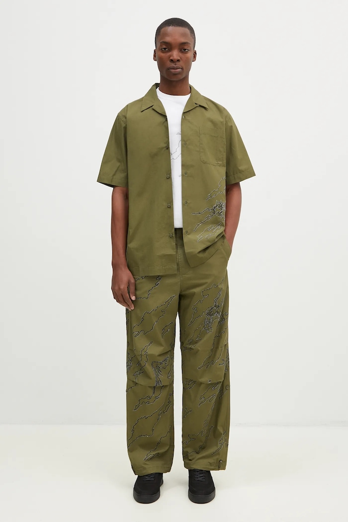 Βαμβακερό παντελόνι Maharishi Dpm: Sparse Bonsai Snopants πράσινο 5340.OLIVE