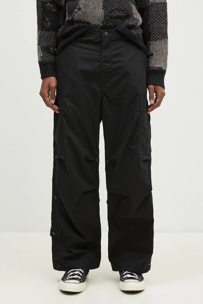 Maharishi Βαμβακερό παντελόνι Maharishi Original Cargo Snopants Loose μαύρο 5300.BLACK