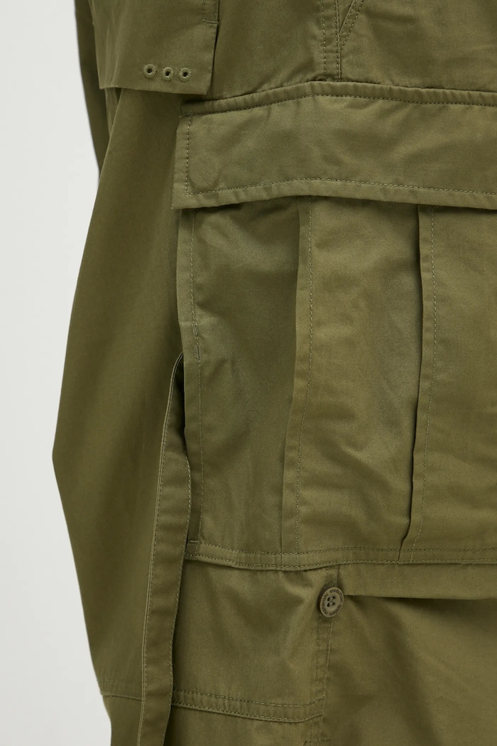 Maharishi spodnie bawełniane Original Cargo Snopants Loose zielony 5300.OLIVE