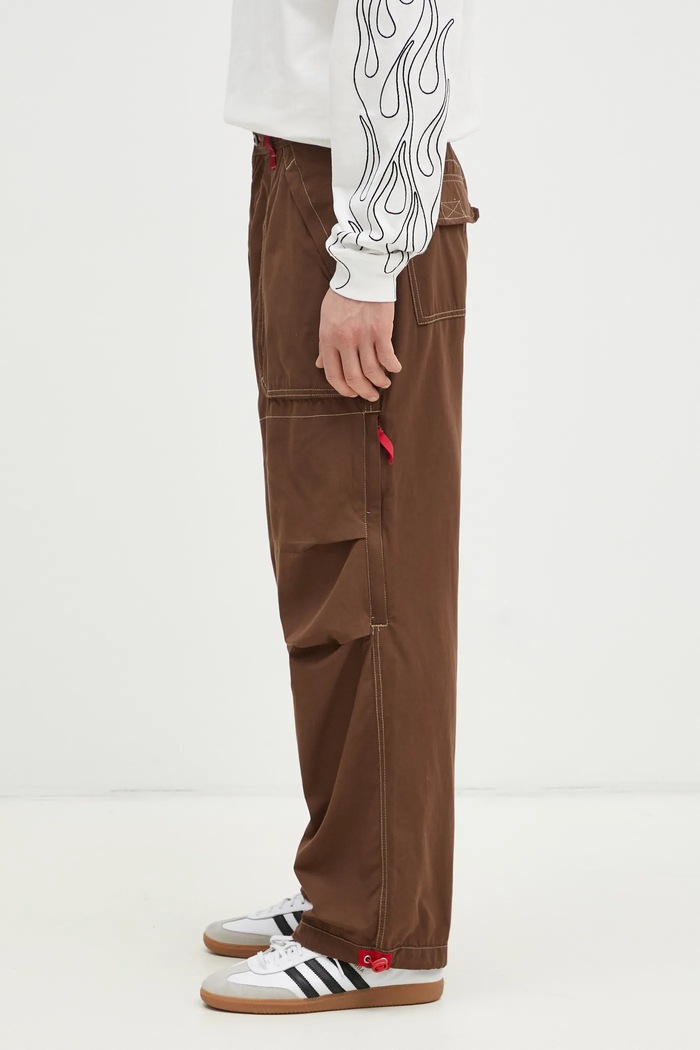 PLEASURES pantaloni Public Utility P24W011 marrone AW24