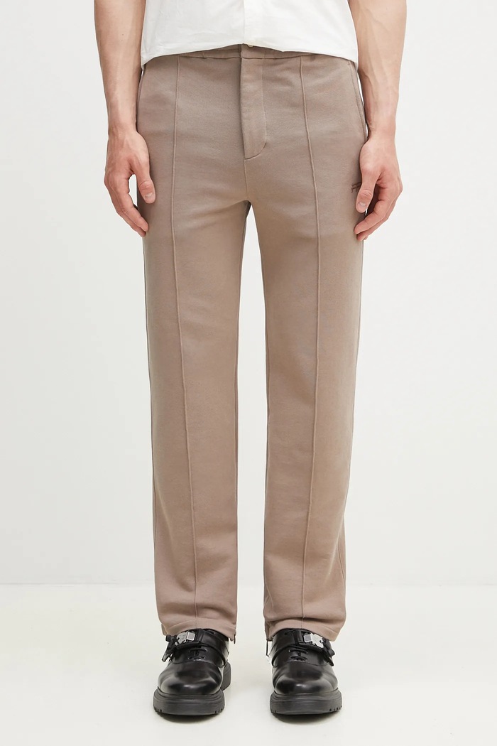 Bavlněné tepláky Filling Pieces Core Link hladký hnědá 761600014070