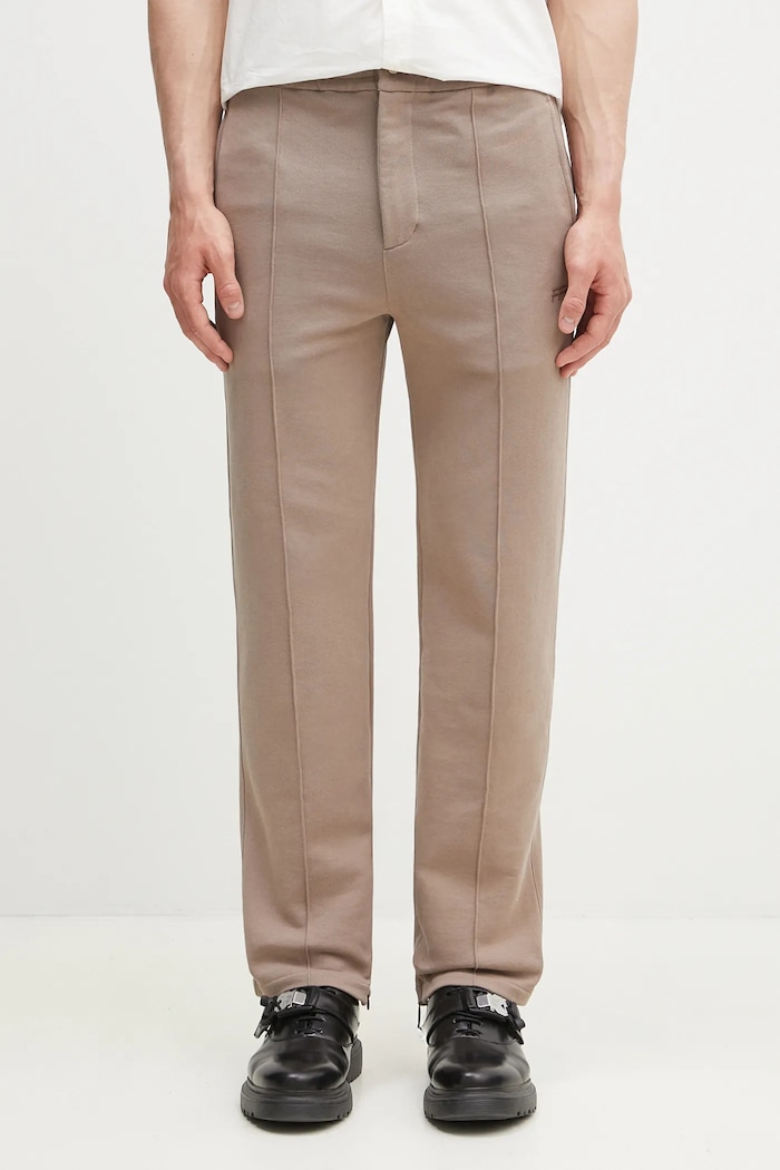 Bavlněné tepláky Filling Pieces Core Link hladký hnědá 761600014070