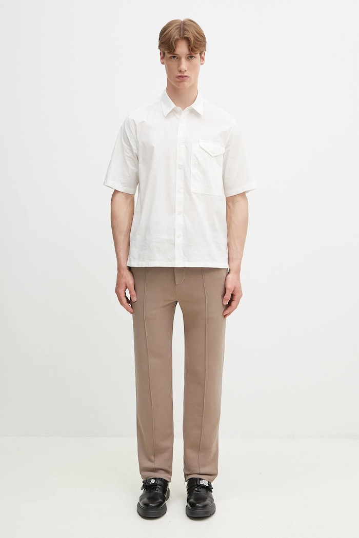 Bavlněné tepláky Filling Pieces Core Link 761600014070 hnědá