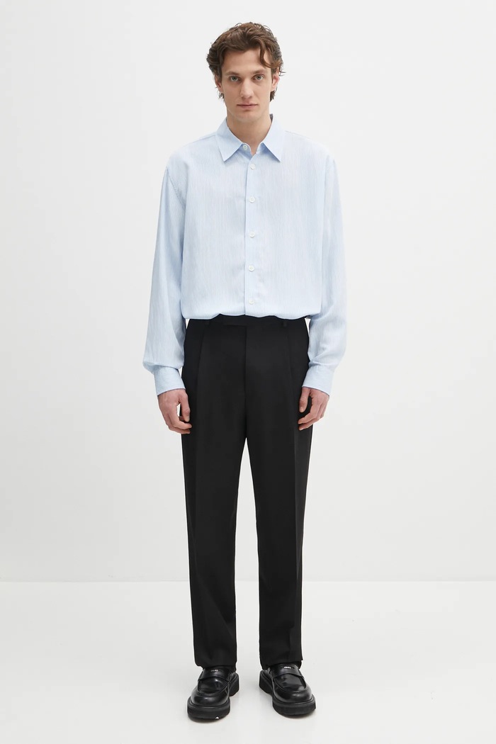 Wacko Maria wool trousers Pleated 24FW.WMP.TR02 black