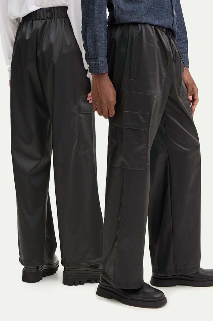 Hlače Rains Cargo Rain Pants Wide W3 ravni crna 18990.84