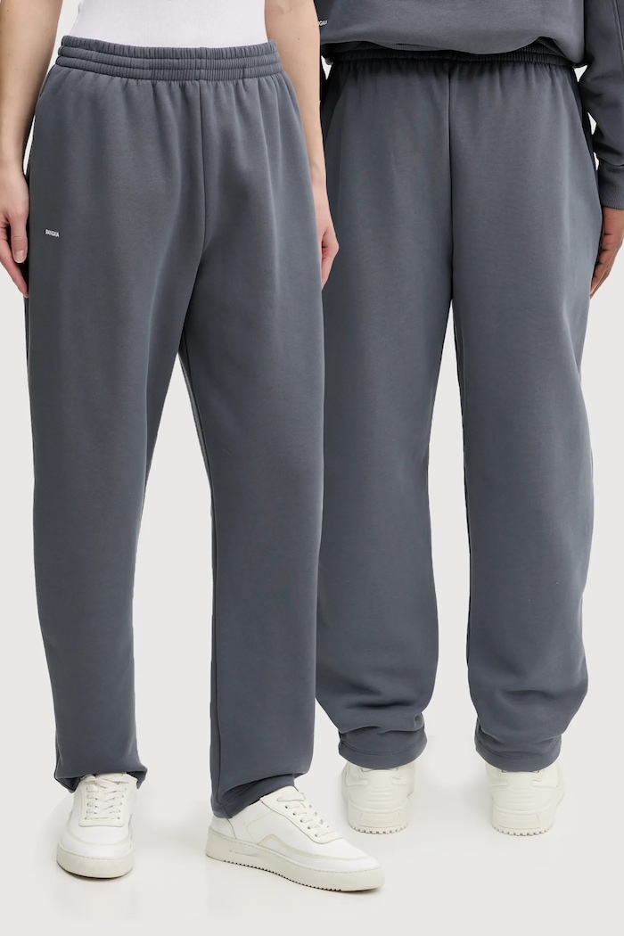 Pangaia pantaloni de trening din bumbac uni gri 10001759
