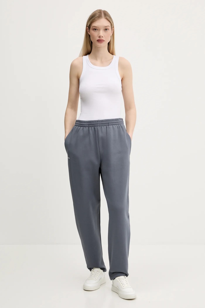 Pangaia pantaloni de trening din bumbac gri 10001759
