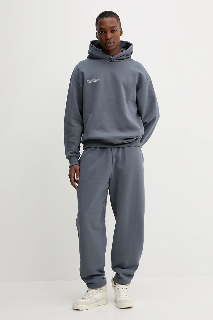 Pangaia pantaloni de trening din bumbac 10001759 gri
