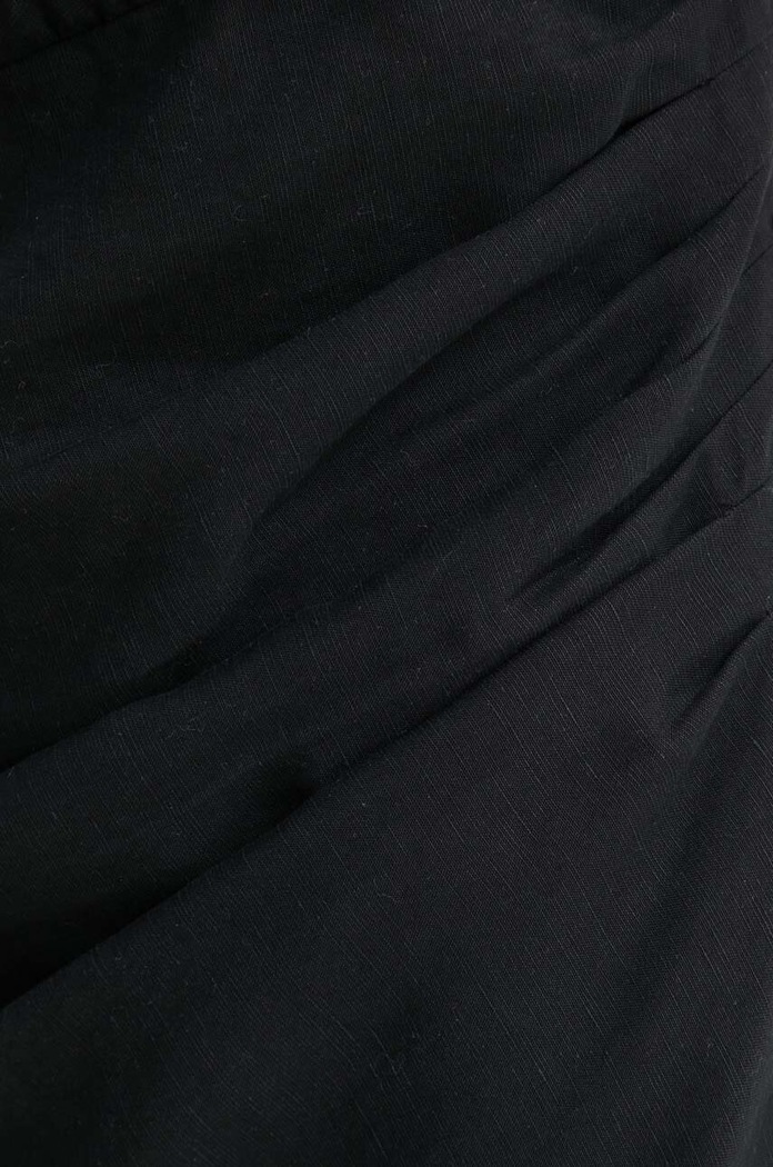 Φόρεμα από λινό μείγμα Samsoe Samsoe SAHIRA F24200095 μαύρο