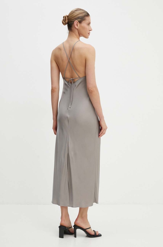 Samsoe Samsoe sukienka SANJA F24200144 szary AW24