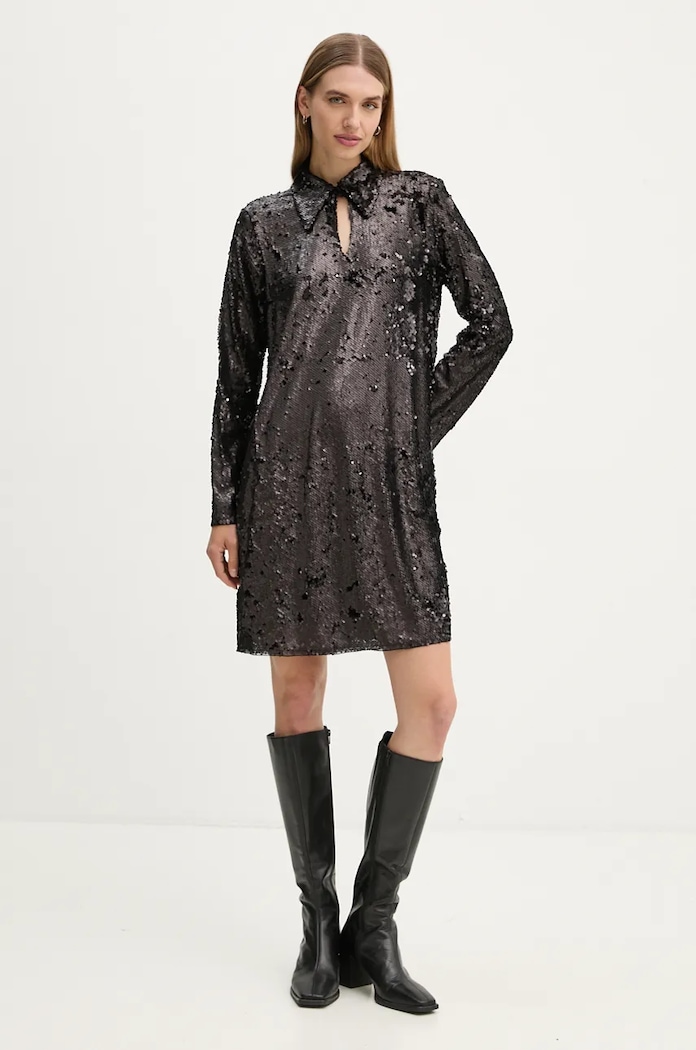 Haljina Bruuns Bazaar MoeaBBUriela dress dugi crna BBW4191