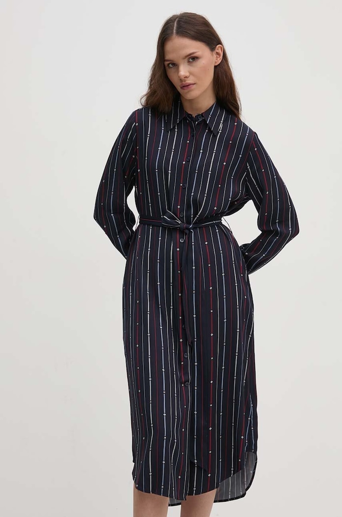 Odzież Tommy Hilfiger sukienka WW0WW42302 granatowy