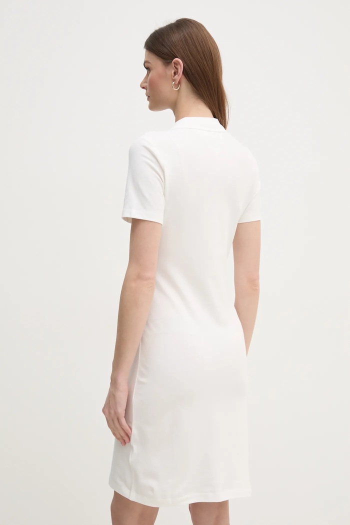 Îmbrăcăminte Tommy Hilfiger rochie din bumbac cu elastan WW0WW42567 alb
