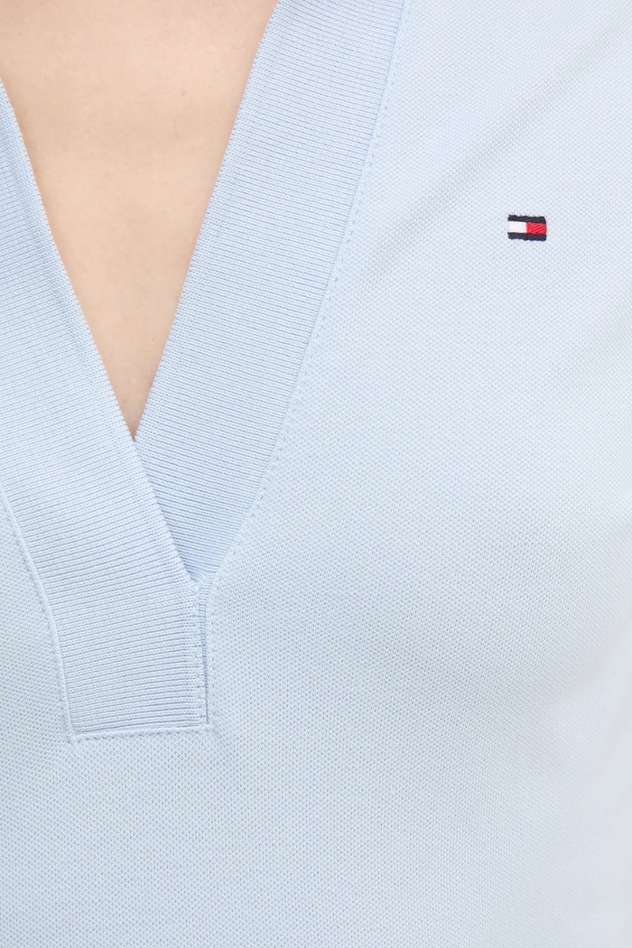 Tommy Hilfiger šaty bavlněné s elastanem WW0WW42567 modrá