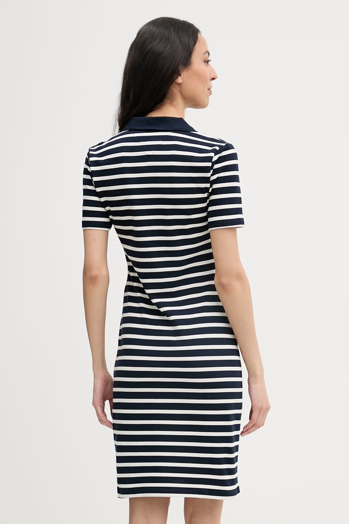Oblečenie Tommy Hilfiger šaty bavlnené s elastanom WW0WW42567 tmavomodrá
