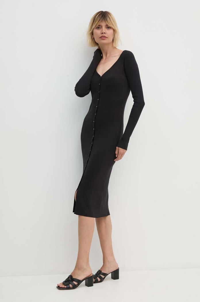Φόρεμα Calvin Klein Jeans μακρύ μαύρο J20J223527