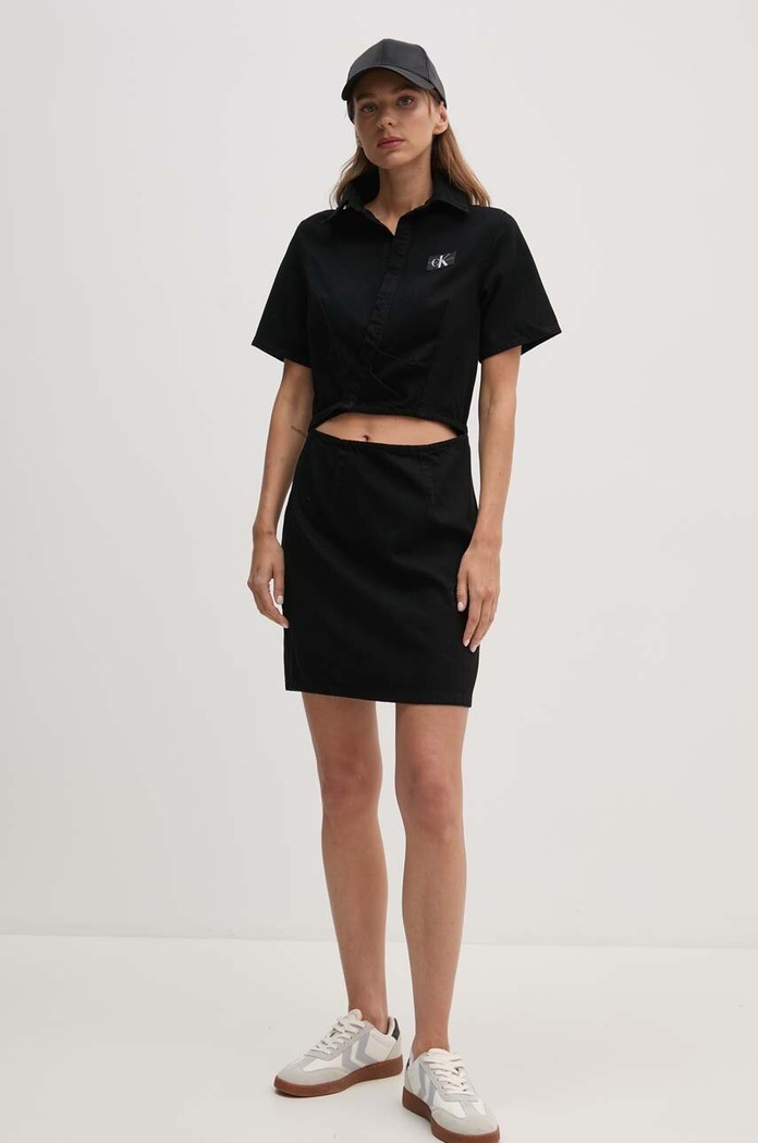 Džínové šaty Calvin Klein Jeans J20J223666 černá AW24