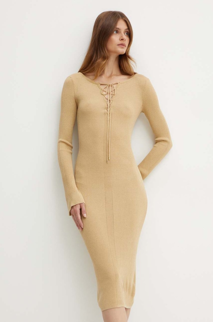 Patrizia Pepe sukienka casual beżowy 8A1331.K1QZA