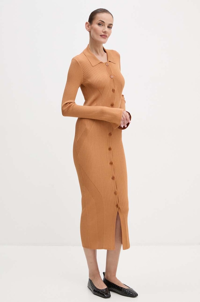 Šaty Patrizia Pepe 8A1339.K9J5 hnedá AW24