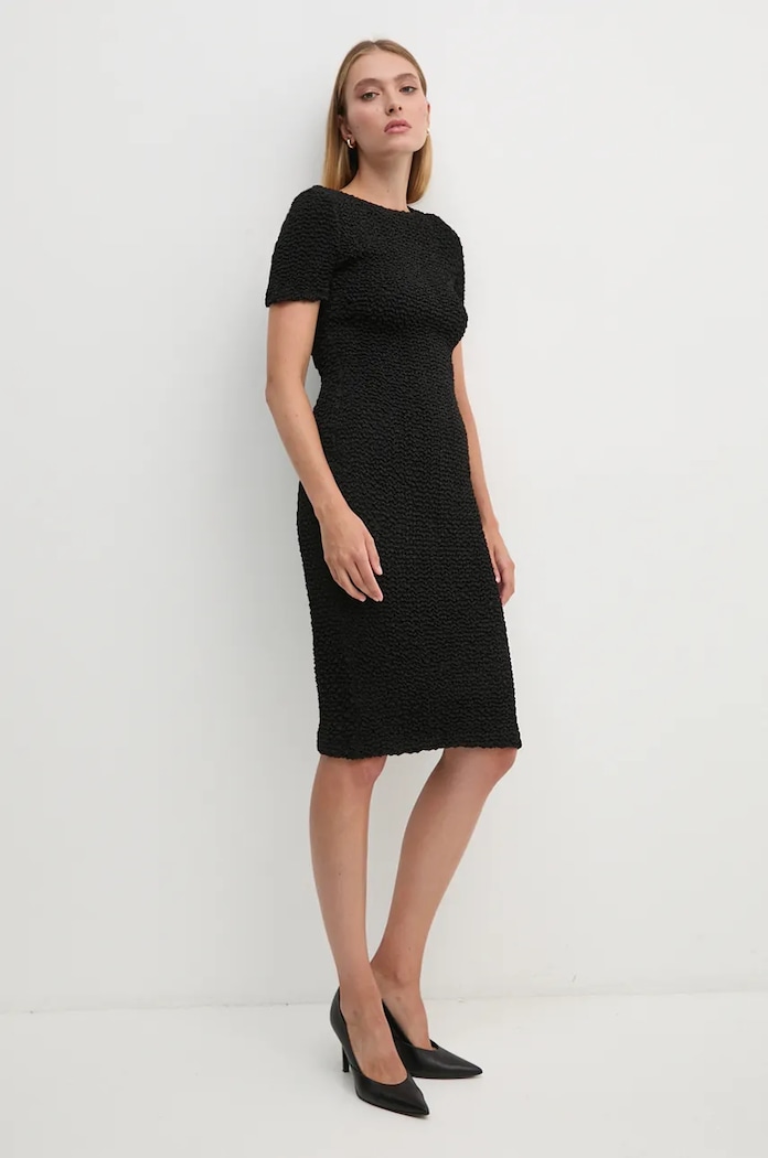 Dkny sukienka midi czarny DD4E2931