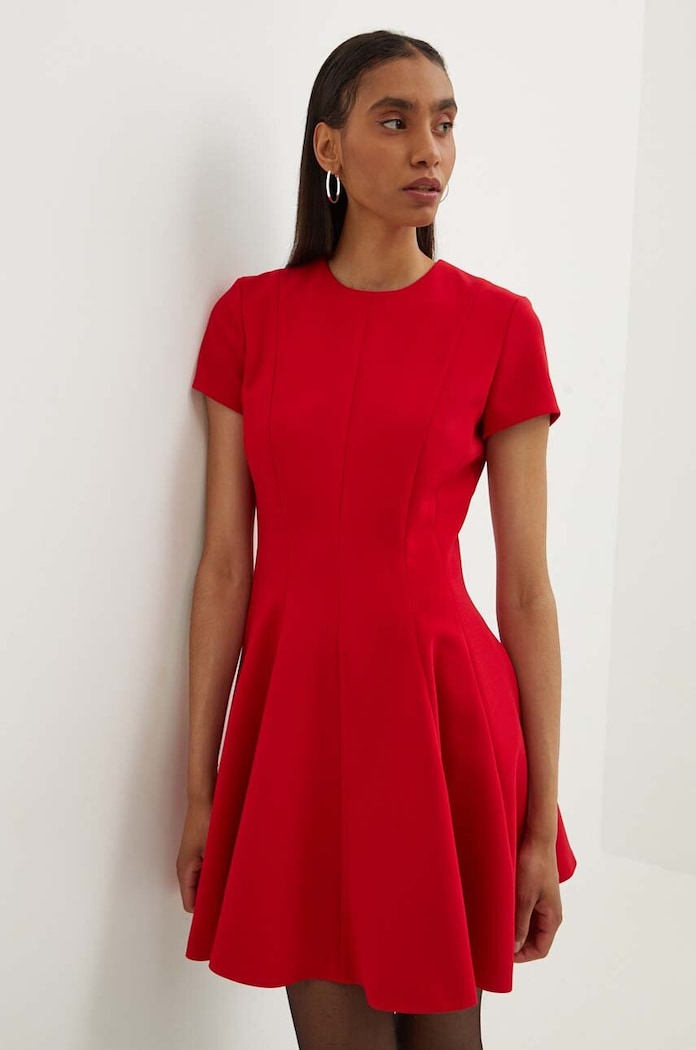 MSGM sukienka 3741MDA04.247621 czerwony AW24