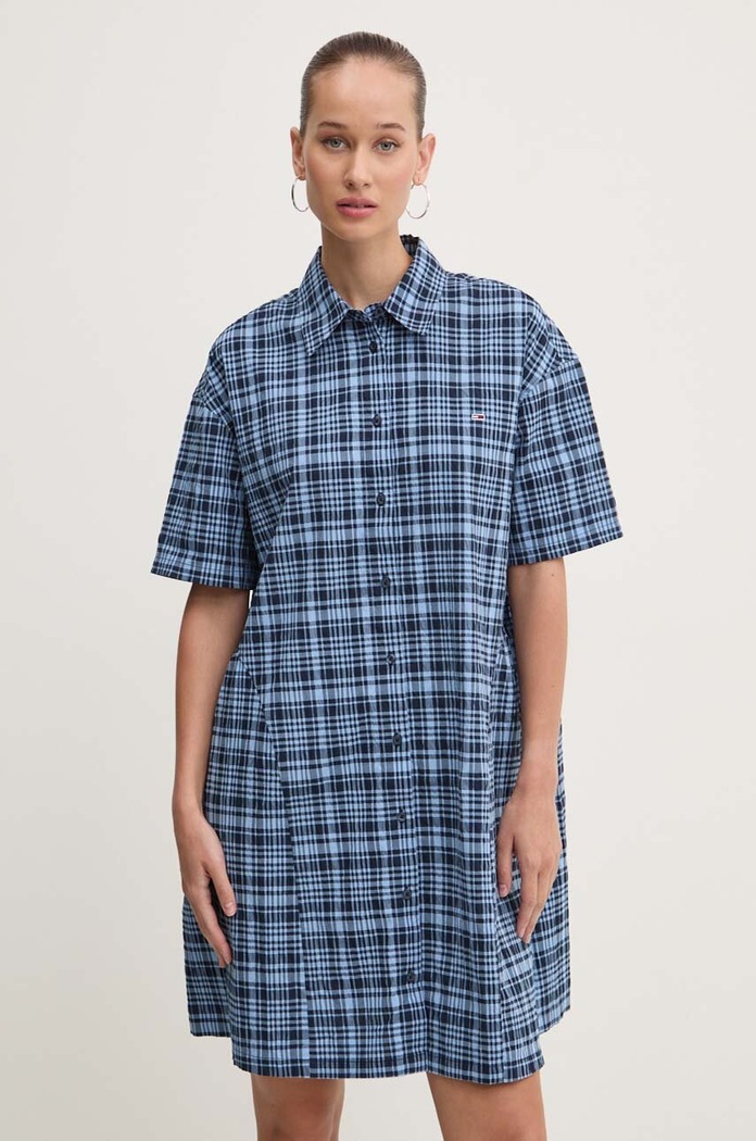 Tommy Jeans rochie DW0DW18463 albastru